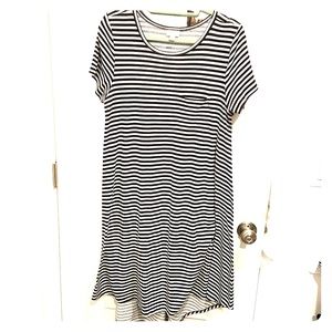 Stretchy Black and White Striped Carly